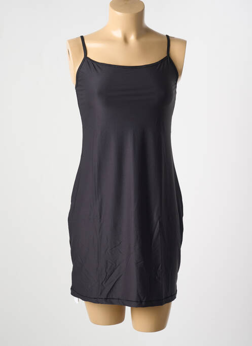 Jupon /fond de robe tissage satiné noir GORTEKS femme