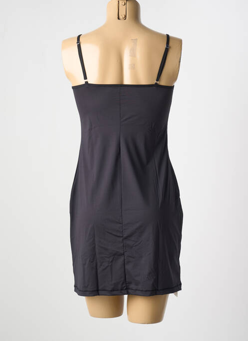 Jupon /fond de robe tissage satiné noir GORTEKS femme