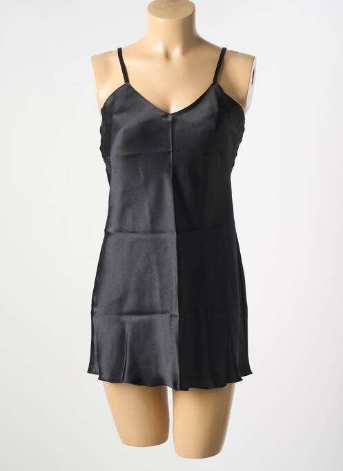 Nuisette/combinette tissage satiné noir LINGERIE STORY femme