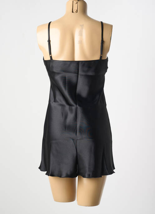 Nuisette/combinette tissage satiné noir LINGERIE STORY femme