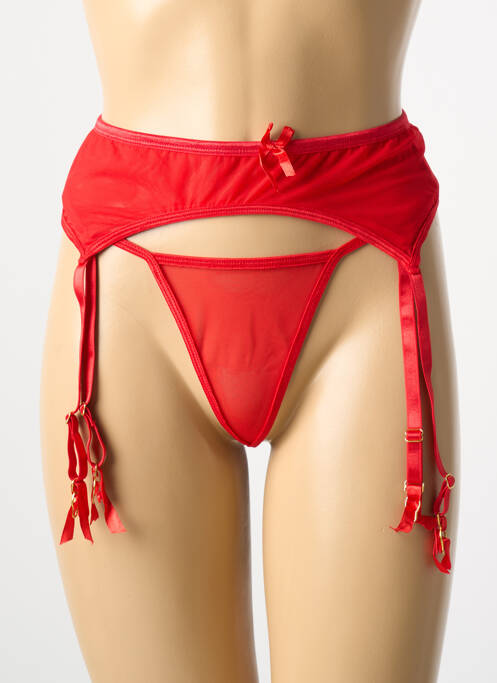 Guêpière/Porte-jarretelle rouge LINGERIE STORY pour femme