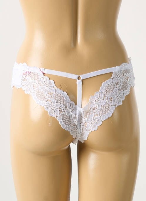Tanga stretch blanc LINGERIE STORY femme