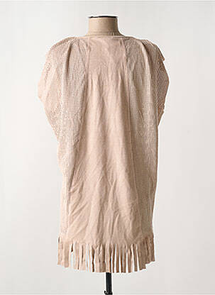 Veste casual tissage suedine rose ARELINE femme