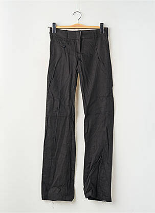 Pantalon droit tissage popeline taille normale noir LES P'TITES BOMBES femme