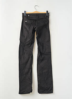 Pantalon droit tissage popeline taille normale noir LES P'TITES BOMBES femme