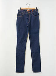 Jeans coupe slim tissage brut taille haute bleu CIMARRON femme