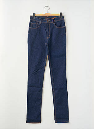 Jeans coupe slim tissage brut taille haute bleu CIMARRON femme