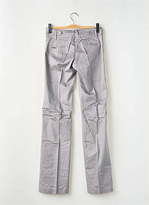 Pantalon flare fermeture zippée sous rabat avec crochet taille basse gris LES P'TITES BOMBES femme