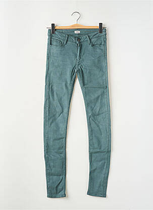 Jeans skinny stretch taille basse vert REIKO femme