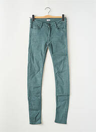 Jeans skinny stretch taille basse vert REIKO femme