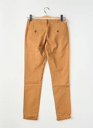 Pantalon chino tissage popeline taille normale jaune REIKO femme