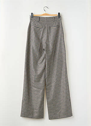 Pantalon large fermeture zippée sous rabat boutonné taille haute vert AMELIE & AMELIE femme