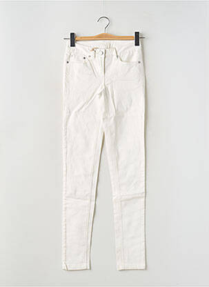 Pantalon slim tissage popeline taille normale beige LES P'TITES BOMBES femme