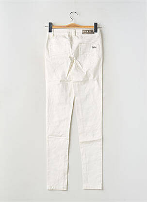 Pantalon slim tissage popeline taille normale beige LES P'TITES BOMBES femme
