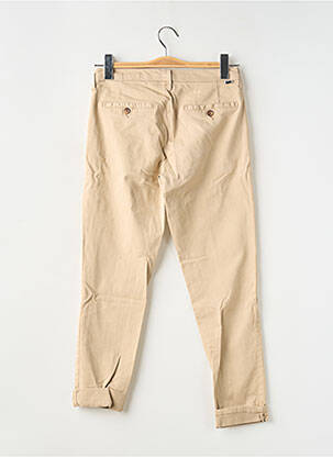 Pantalon chino tissage popeline taille normale beige REIKO femme