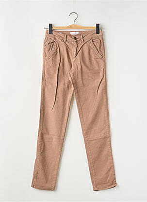 Pantalon chino marron REIKO pour femme