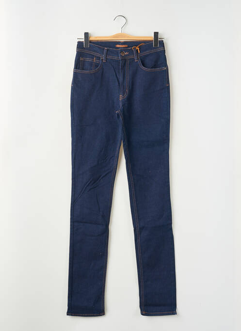Jeans coupe slim tissage brut taille haute bleu CIMARRON femme