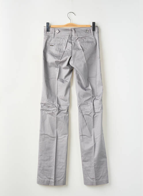 Pantalon flare fermeture zippée sous rabat avec crochet taille basse gris LES P'TITES BOMBES femme