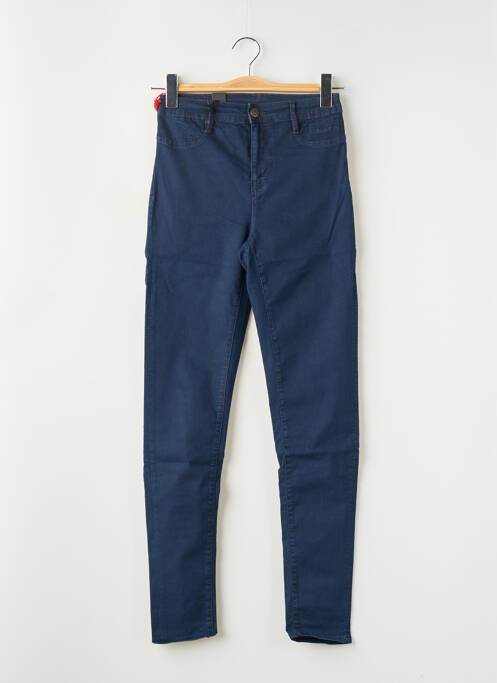 Jeans coupe slim stretch taille haute bleu SCHOOL RAG femme