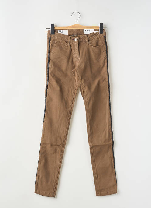Jeans coupe slim stretch taille normale marron WAS femme