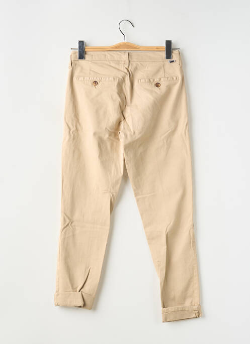 Pantalon chino tissage popeline taille normale beige REIKO femme