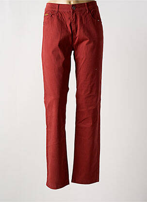 Pantalon slim tissage popeline taille normale rouge SWALLOW femme