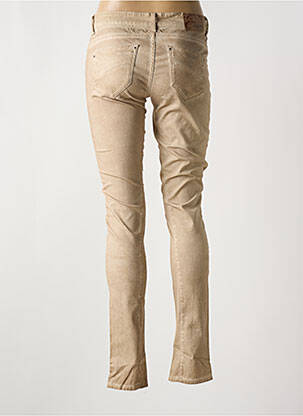 Jeans skinny stretch taille basse marron SCHOOL RAG femme