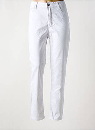 Jeans coupe slim stretch taille normale blanc BS JEANS femme