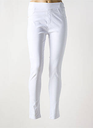 Jegging tissage denim taille haute blanc CHRISTY femme