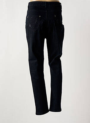 Jeans coupe slim stretch taille normale noir POMME ROUGE femme