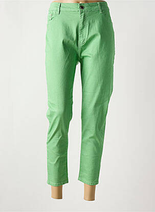Pantalon 7/8 stretch taille normale vert BS JEANS femme