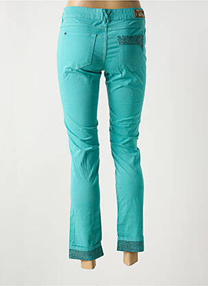 Pantalon 7/8 stretch taille basse bleu KANOPE femme