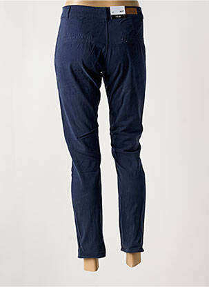 Pantalon chino taille basse taille basse bleu F.A.M. femme
