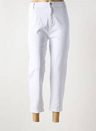 Jeans coupe slim stretch taille normale blanc BS JEANS femme