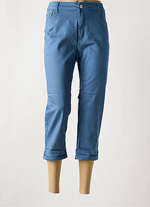 Pantacourt stretch taille normale bleu BS JEANS femme