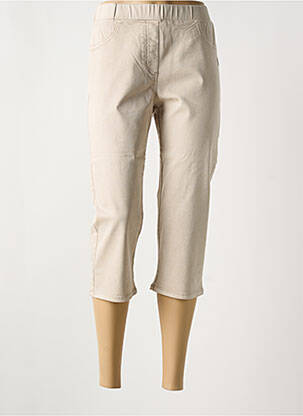 Pantacourt stretch taille normale beige CONCEPT K femme