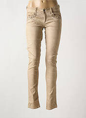 Jeans skinny marron SCHOOL RAG pour femme seconde vue