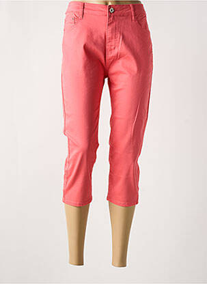 Pantacourt rose BS JEANS pour femme
