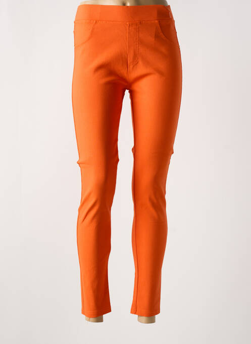 Jegging taille haute taille haute orange CHRISTY femme