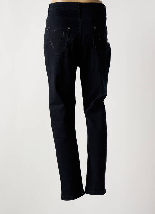 Jeans coupe slim stretch taille normale noir POMME ROUGE femme
