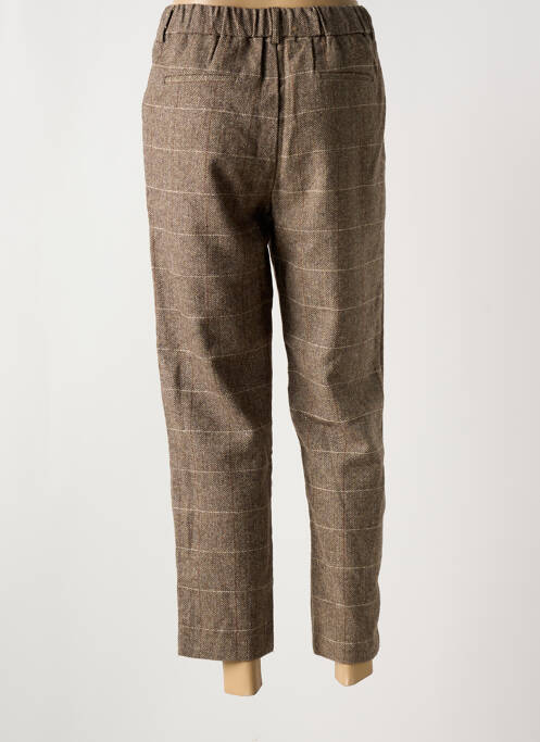Pantalon 7/8 taille haute taille haute marron MOLLY BRACKEN femme
