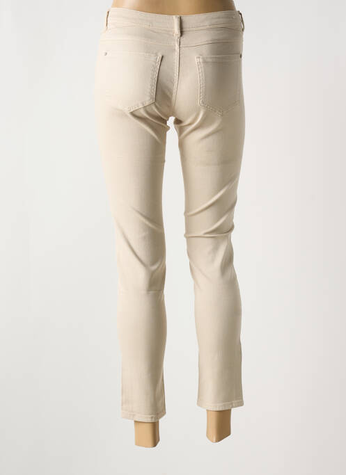 Jeans coupe slim stretch taille basse beige KANOPE femme