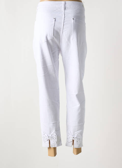 Jeans coupe slim stretch taille normale blanc BS JEANS femme