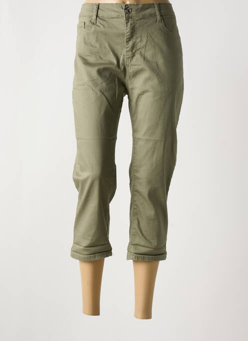 Pantacourt stretch taille normale vert BS JEANS femme