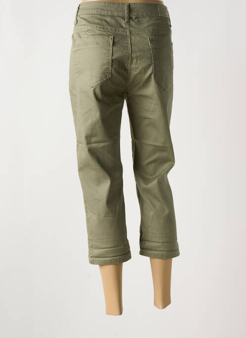 Pantacourt stretch taille normale vert BS JEANS femme