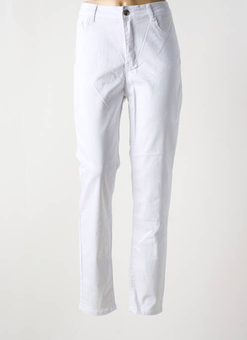 Jeans coupe slim blanc BS JEANS pour femme