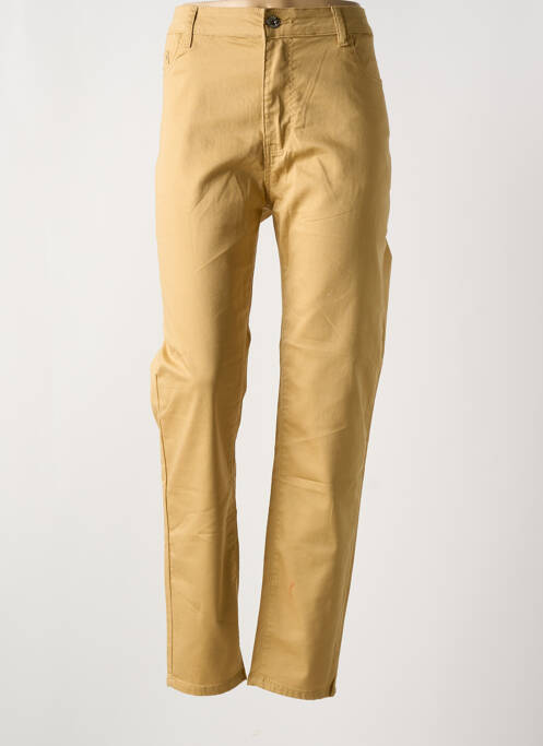 Jeans coupe slim jaune BS JEANS pour femme