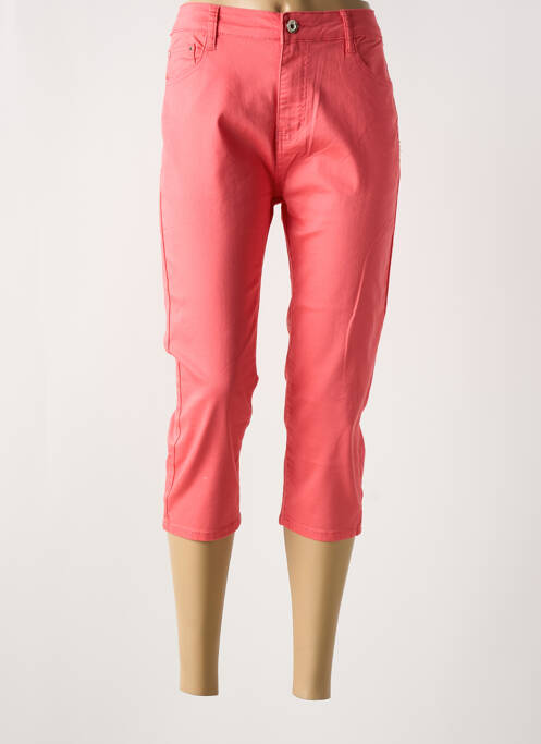 Pantacourt rose BS JEANS pour femme