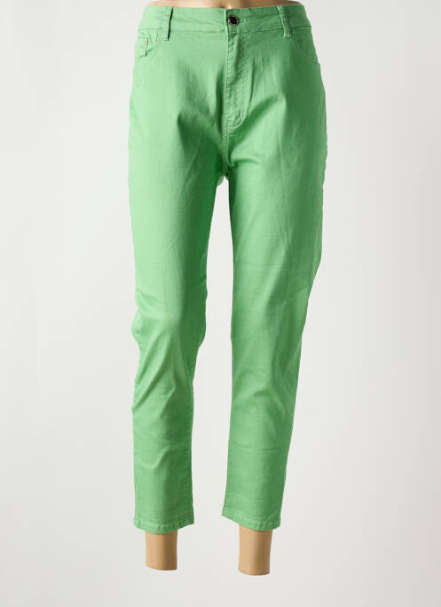 Pantalon 7/8 vert BS JEANS pour femme