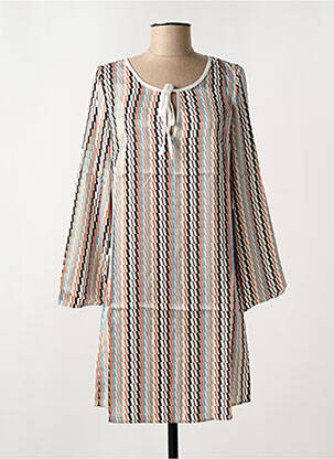 Robe courte manches longues manches longues blanc ARELINE femme